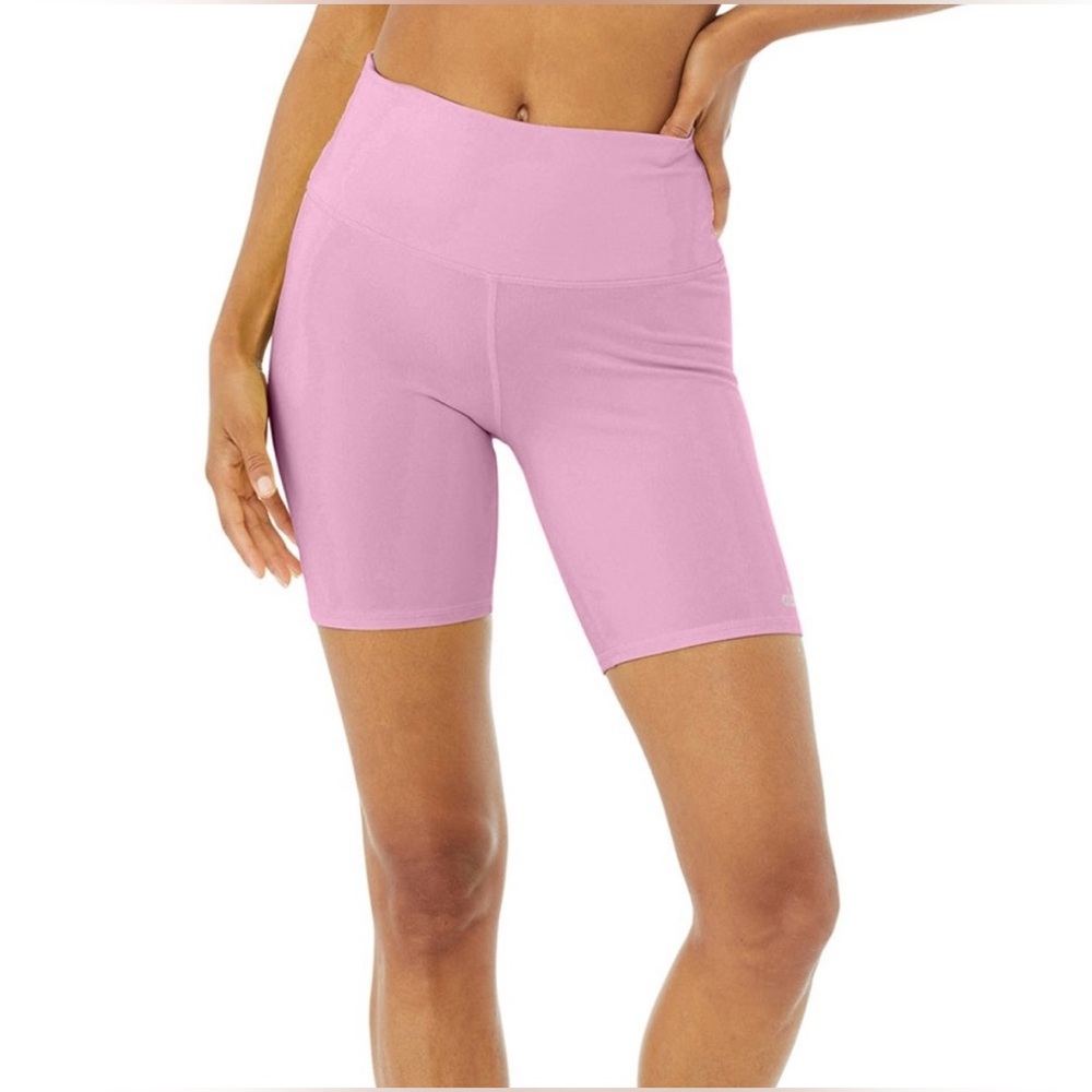 ALO Yoga Women's Pink High-Waist Shorts